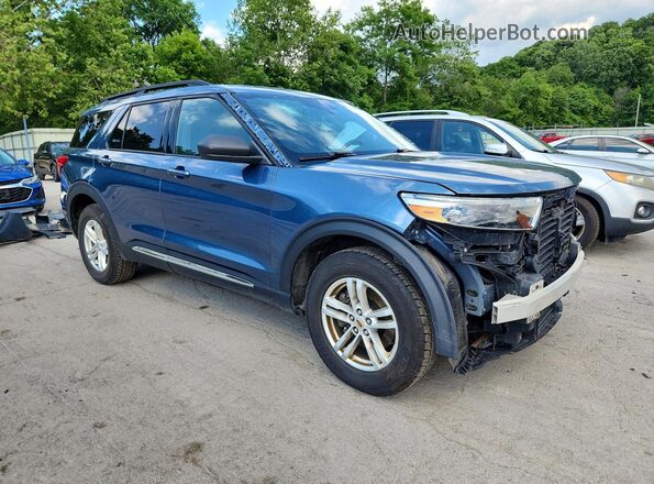 1FMSK8DH8LGB49233 2020 FORD EXPLORER Blue Delantero derecho