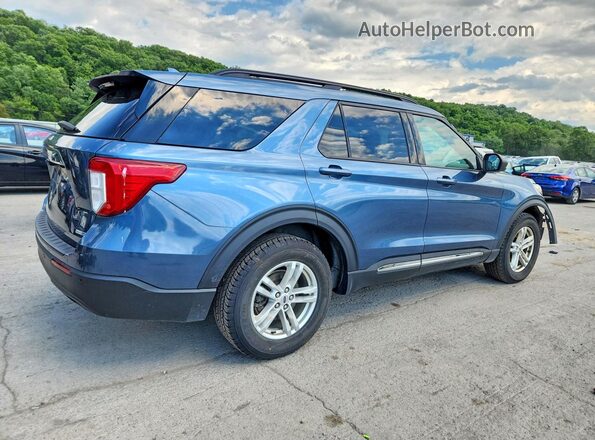 1FMSK8DH8LGB49233 2020 FORD EXPLORER Blue Trasero derecho