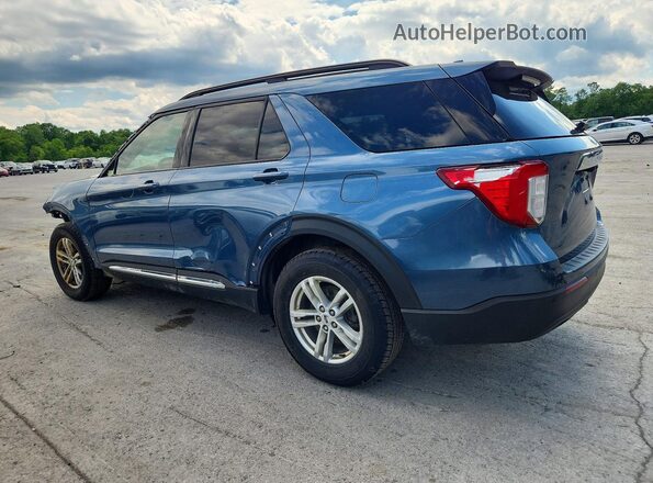 1FMSK8DH8LGB49233 2020 FORD EXPLORER Blue Trasero izquierdo
