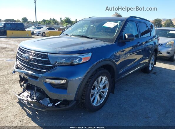 1FMSK8DH8LGC10080 2020 FORD EXPLORER Синий Передняя левая четверть