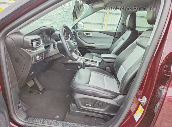 1FMSK8DH8PGA97141 2023 FORD EXPLORER Burgundy წინა სალონის ხედი