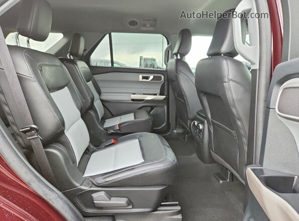 1FMSK8DH8PGA97141 2023 FORD EXPLORER Burgundy უკანა სალონის ხედი