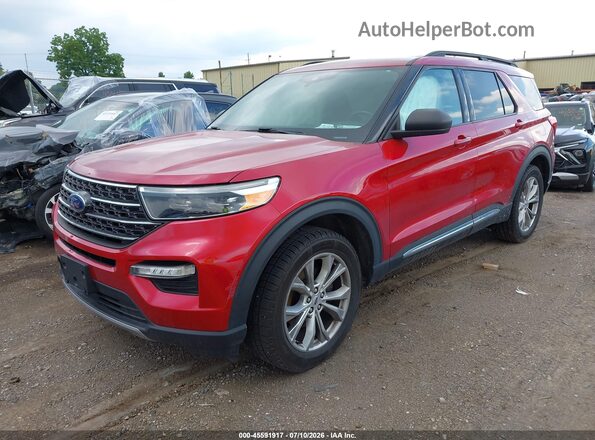 1FMSK8DH9LGA13791 2020 FORD EXPLORER Красный Передняя левая четверть