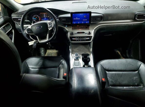 1FMSK8DH9LGC47056 2020 FORD EXPLORER White Widok deski rozdzielczej
