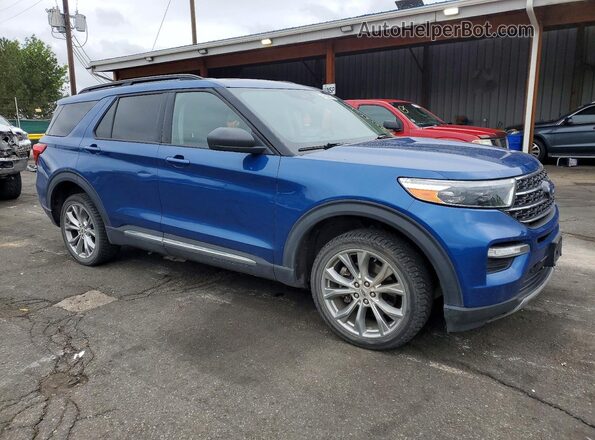 1FMSK8DH9LGC68201 2020 FORD EXPLORER Blue Przód prawy