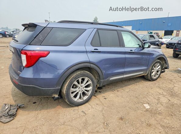 1FMSK8DH9MGA81056 2021 FORD EXPLORER Blue Задня права чверть