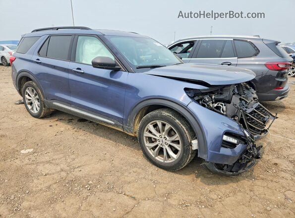1FMSK8DH9MGA81056 2021 FORD EXPLORER Blue Передня права чверть