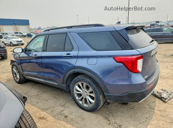 1FMSK8DH9MGA81056 2021 FORD EXPLORER Blue Задня ліва чверть