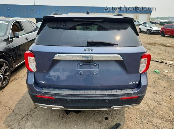 1FMSK8DH9MGA81056 2021 FORD EXPLORER Blue Вид ззаду