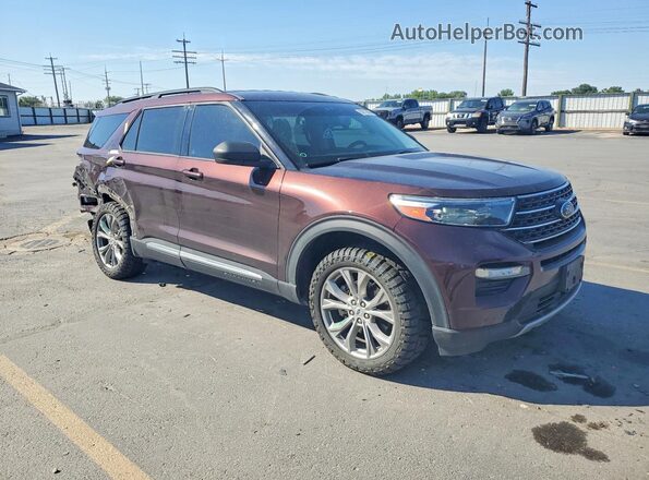1FMSK8DHXLGA81517 2020 FORD EXPLORER Burgundy Przód prawy