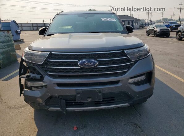 1FMSK8DHXMGA31959 2021 FORD EXPLORER Gray Front view