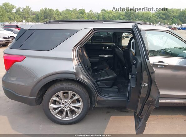 1FMSK8DHXNGC17017 2022 FORD EXPLORER Gray Vista de la etiqueta del VIN