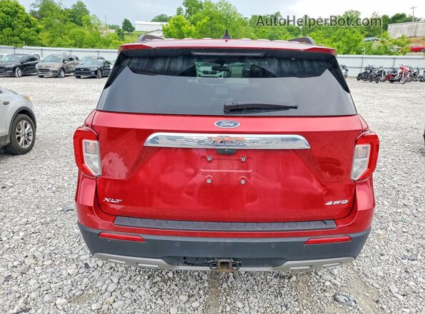 1FMSK8DHXRGA16448 2024 FORD EXPLORER Red Rear view