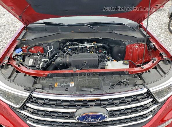 1FMSK8DHXRGA16448 2024 FORD EXPLORER Red Engine compartment view