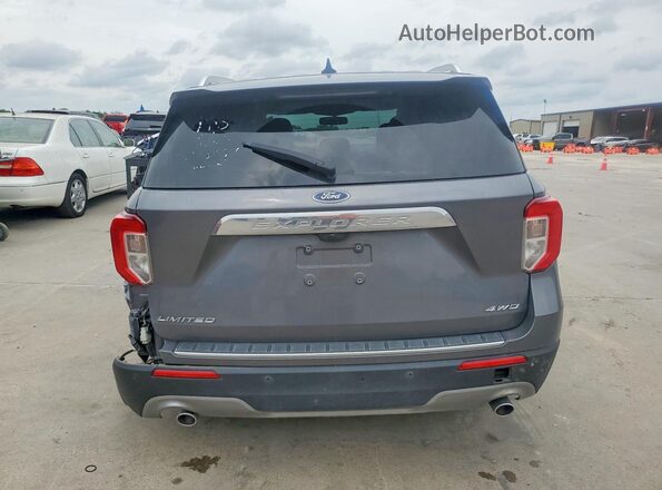 1FMSK8FH1MGC00120 2021 FORD EXPLORER Charcoal Rear view