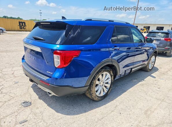 1FMSK8FH1NGC11183 2022 FORD EXPLORER Blue Trasero derecho
