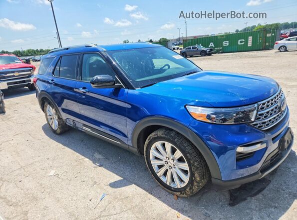 1FMSK8FH1NGC11183 2022 FORD EXPLORER Blue Delantero derecho
