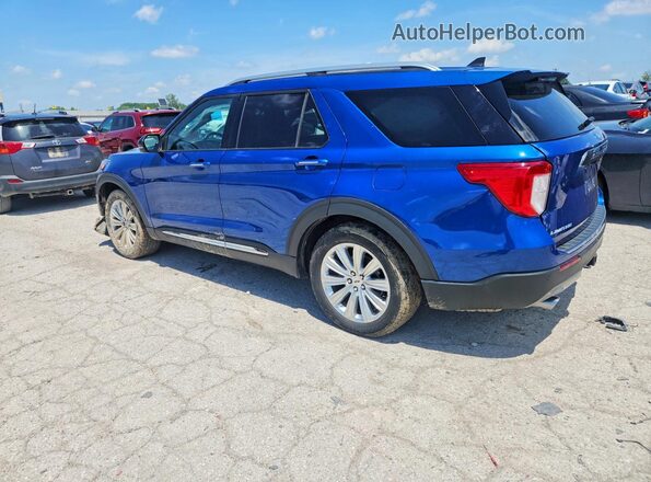 1FMSK8FH1NGC11183 2022 FORD EXPLORER Blue Trasero izquierdo