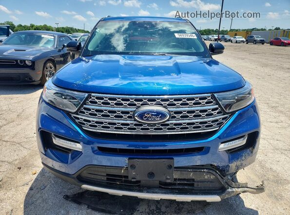 1FMSK8FH1NGC11183 2022 FORD EXPLORER Blue Vista frontal