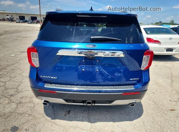 1FMSK8FH1NGC11183 2022 FORD EXPLORER Blue Vista trasera