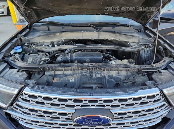 1FMSK8FH2MGA23948 2021 FORD EXPLORER Black Widok komory silnika