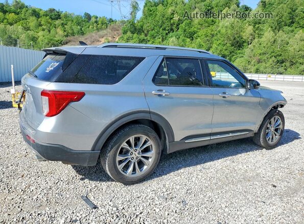 1FMSK8FH3MGA85374 2021 FORD EXPLORER Серебряный Задняя правая четверть
