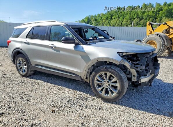 1FMSK8FH3MGA85374 2021 FORD EXPLORER Серебряный Передняя правая четверть