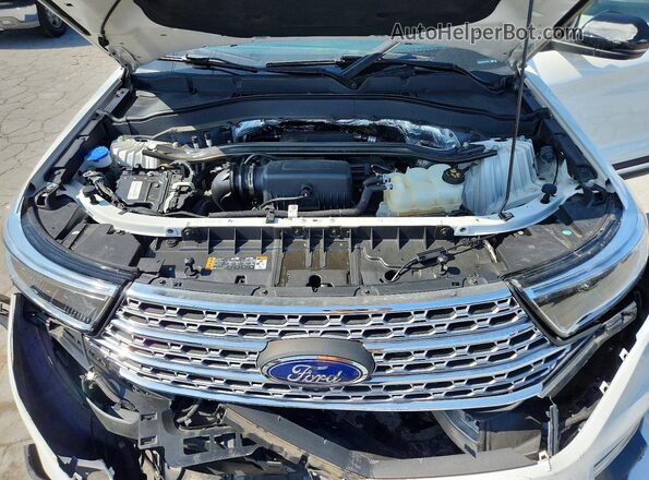 1FMSK8FH4LGA76679 2020 FORD EXPLORER White Vista del compartimento del motor