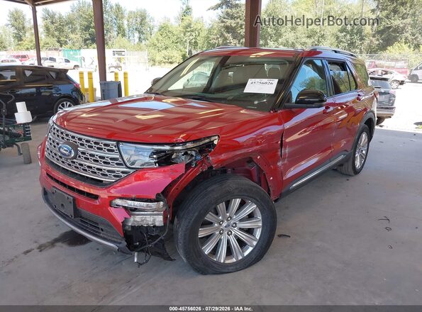 1FMSK8FH4LGD06866 2020 FORD EXPLORER Красный Передняя левая четверть