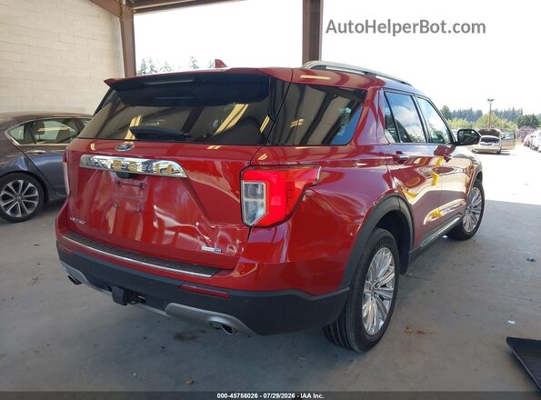 1FMSK8FH4LGD06866 2020 FORD EXPLORER Красный Задняя правая четверть