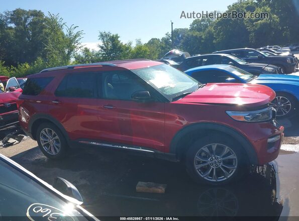 1FMSK8FH4MGB07303 2021 FORD EXPLORER Красный Панорамный вид салона 360°