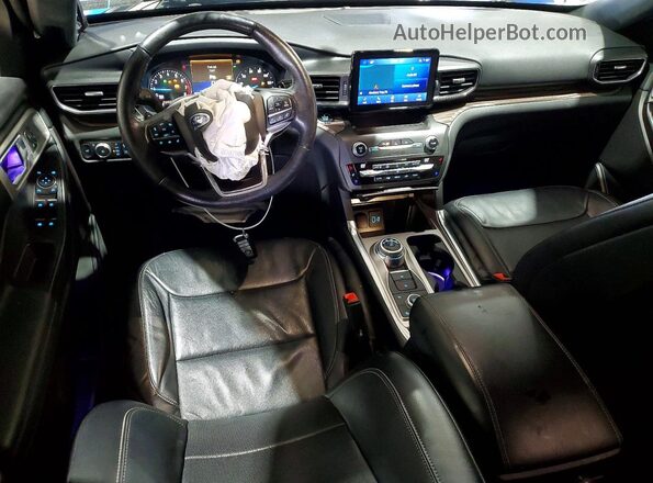 1FMSK8FH5LGA21898 2020 FORD EXPLORER Blue Dashboard view