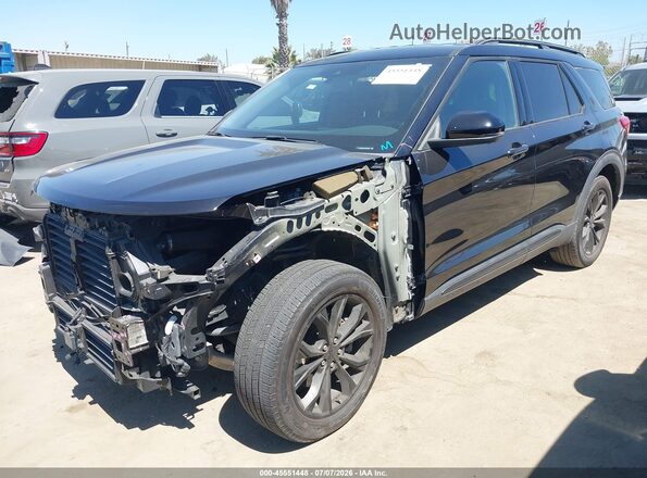 1FMSK8FH9LGC00333 2020 FORD EXPLORER Black Առջևի ձախ երեք քառորդ տեսարան