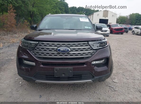 1FMSK8FH9PGA53565 2023 FORD EXPLORER Burgundy Vista del cuadro de instrumentos