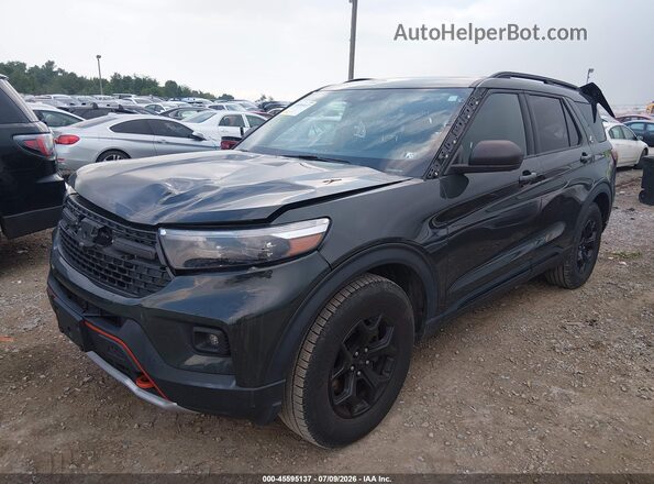 1FMSK8JH9NGA98087 2022 FORD EXPLORER Серый Передняя левая четверть