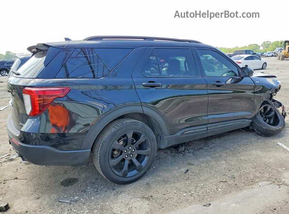 1FMSK8KH6NGC39874 2022 FORD EXPLORER Black Tył prawy