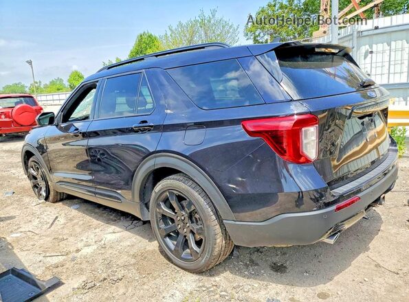 1FMSK8KH6NGC39874 2022 FORD EXPLORER Black Tył lewy