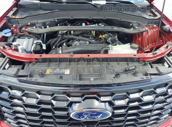 1FMUK7KH4SGC07522 2025 FORD EXPLORER Burgundy ძრავის განყოფილების ხედი