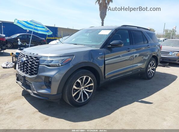1FMUK7KH5SGC00658 2025 FORD EXPLORER Серый Передняя левая четверть