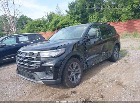 1FMUK8DH5SGA68021 2025 FORD EXPLORER Black Առջևի ձախ երեք քառորդ տեսարան