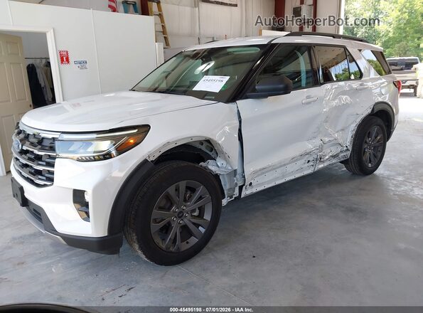 1FMUK8DH8SGC94604 2025 FORD EXPLORER White Առջևի ձախ երեք քառորդ տեսարան