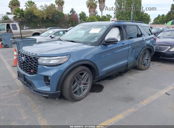 1FMWK8GCXSGC56817 2025 FORD EXPLORER Blue Передня ліва чверть