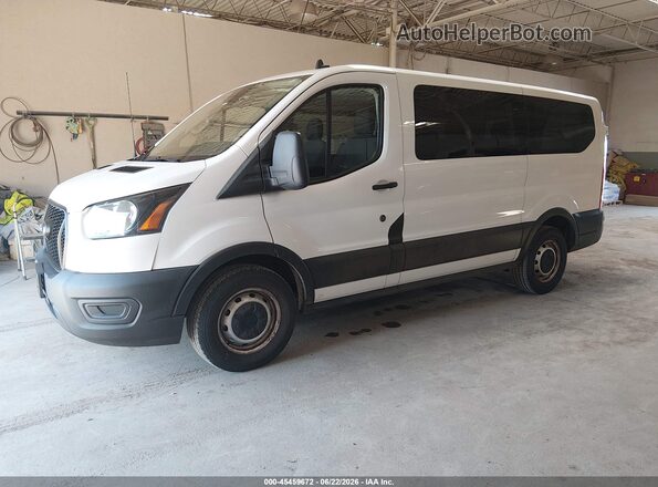 1FMZK1Y89MKA95598 2021 FORD TRANSIT-150 PASSENGER VAN White წინა მარცხენა ხედი სამი მეოთხედიდან
