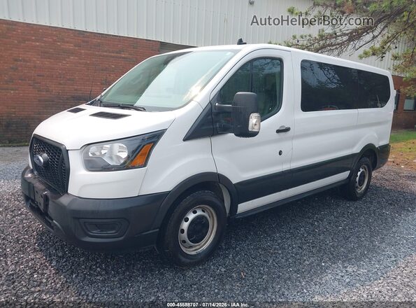 1FMZK1Y8XMKB03501 2021 FORD TRANSIT-150 PASSENGER VAN White Առջևի ձախ երեք քառորդ տեսարան