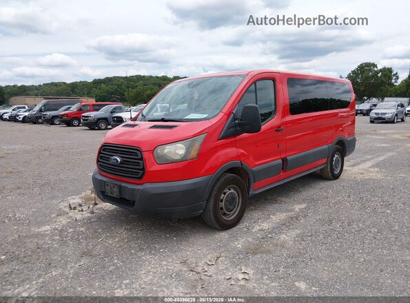 1FMZK1ZM0GKB13129 2016 FORD TRANSIT Red წინა მარცხენა ხედი სამი მეოთხედიდან