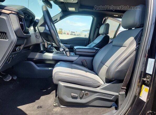 1FT6W5L70SWG21916 2025 FORD F150 Black Вид салону спереду