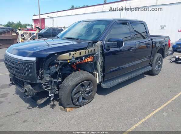 1FT6W5L7XRWG16684 2024 FORD F-150 LIGHTNING Dark Blue Передня ліва чверть