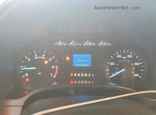1FT7W2A68JEC87166 2018 FORD F250 White Instrument cluster view
