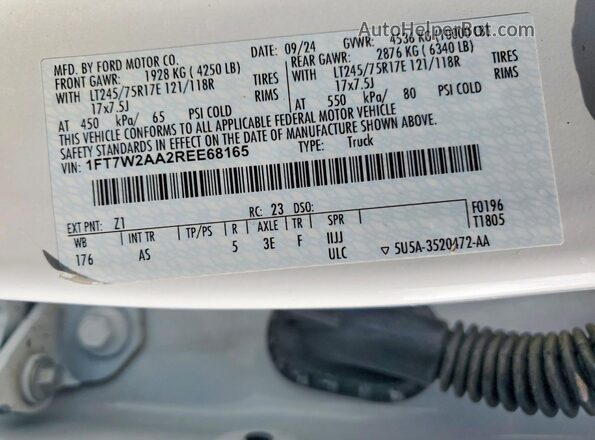 1FT7W2AA2REE68165 2024 FORD F250 White Engine compartment view