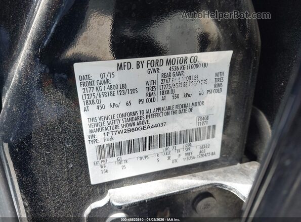 1FT7W2B60GEA44037 2016 FORD F-250 Black Widok komory silnika